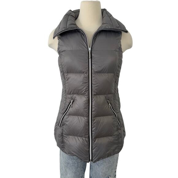 My Anorak Down Sleeveless Vest Full Zip Silver Gray S - Picture 1 of 11